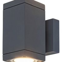 Двоен външен аплик Buffalo – минималистичен антрацитен дизайн с GU10 осветление