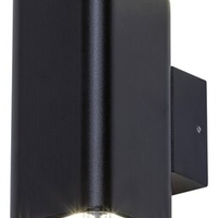 Модерен външен аплик Sintra двупосочен в мат-черно с GU10 крушка– IP44 защита