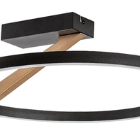 Модерен LED плафон черен/златен, 24W3000K