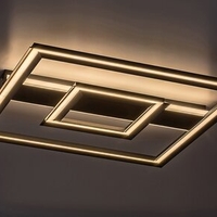 LED плафон – 48W, 3000K, черен метал