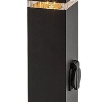 Градински стълб Ankara с вграден контакт – модерно външно осветление E27, IP44