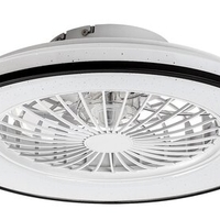 Мултифункционален LED таванен плафон с вентилатор, звезден ефект и регулируема цветна температура