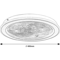 Модерен LED плафон 24W,матирано златен метал и акрил, димируем с дистанционно управление