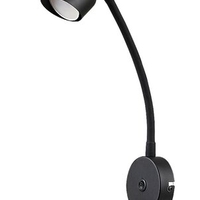 Модерен стенен GU10 спот в черно и злато с превключвател