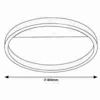 Модерен LED таванен плафон 20W с топло бяла светлина – черен/златен