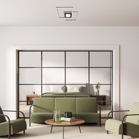 Модерен LED плафон 40W – матово черен, естествено бяла светлина  Стилен и функционален LED плафон 40W с изчистен модерен дизайн в матово черно.