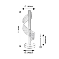 Елегантна настолна LED лампа 6W, златен метал и акрил, топло бяла светлина