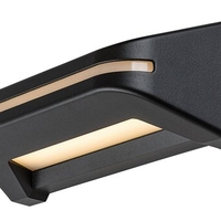 Мощен черен LED аплик Kobarid 20W – модерно фасадно осветление с естествена светлина