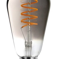 LED филаментна крушка ST65, 5W, E27, 1800K, топло бяло, стъкло с димен цвят