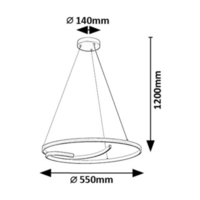 Модерен висящ LED полилей 40W – черен, естествена светлина 4000K