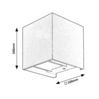 Модерен кубичен аплик Solin в матово черно – стилно фасадно осветление G9