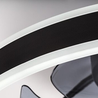 Смарт LED таванен плафон с вентилатор 40W – черен, 3 цвята светлина, дистанционно