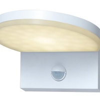 Бял фасаден LED аплик Batida 9W със сензор и регулируема светлина