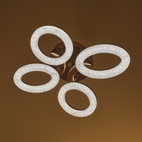 Модерен LED полилей със smart управление 88W в бяло и злато