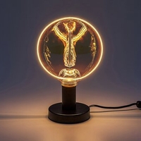 LED филаментна крушка G188, 4W, E27, 1800K, топло бяло, кехлибарено стъкло