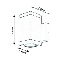 Двоен външен аплик Buffalo – минималистичен антрацитен дизайн с GU10 осветление