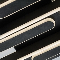 Модерен LED  плафон 36W с регулируема цветна температура – черен