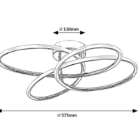 LED Плафон 30W, хром, D57,5см 4000K