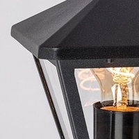 Класически външен аплик Paravento E27 – елегантно фасадно осветление с прозрачно стъкло и IP44 защита