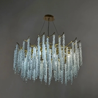 Луксозен полилей 6 X E14 – златен дизайн с кристални елементи