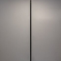 Модерен LED лампион – 20W, 3000K–6000K, IP20, димируем, черен метал и опушено стъкло