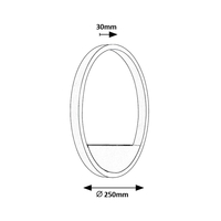 Модерен LED стенен аплик 15W с топло бяла светлина – черен и златен