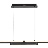 Модерен LED висящ осветител 48W – черен, естествено бяла светлина 4000K