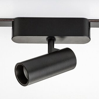 Модерен LED спот за релсово осветление – 6W, естествено бяло 4000K, черен алуминий