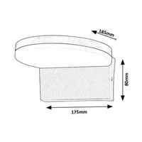 Модерен външен LED аплик Batida 9W с регулируема светлина – стилно фасадно осветление