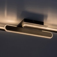 Модерен LED  плафон 18W с регулируема цветна температура – черен