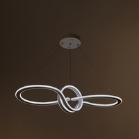 Модерен LED полилей от метал и PVC – бял, 198W, с дистанционно и регулируема височина