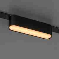 Модерно LED релсово осветление – 6W, топло бяло, черен алуминий