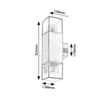 Двоен външен аплик Loanda E27 – стилно фасадно осветление с кафяв прозиращ абажур и IP44 защита