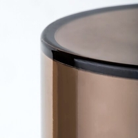 Елегантен външен аплик Teplice E27 – модерно фасадно осветление с кафяв прозиращ абажур и IP44 защита