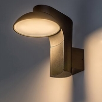 Външен LED фасаден аплик Wengen 12W с подвижна глава и топло бяла светлина