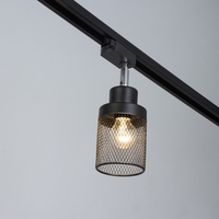 Черен релсов спот – 1xE14, подвижно тяло, модерен дизайн