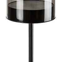 Модерна LED настолна лампа – 13W, 3000K–6000K, IP20, димируема, черен метал и опушено стъкло