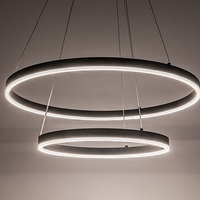 Модерен LED полилей Isaure – 80W, CCT 3000K–6500K, димируем, с дистанционно