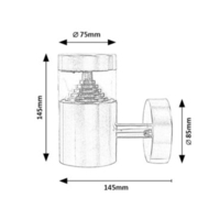 Модерен външен аплик Lisbon LED 7W – стилно фасадно осветление с IP54 защита