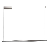 Модерен висящ LED полилей 28W – атен хром, топла светлина