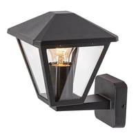 Класически външен аплик Paravento E27 – елегантно фасадно осветление с прозрачно стъкло и IP44 защита