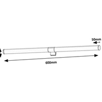 LED осветително тяло за баня 8W, IP44, 4000K, черен корпус