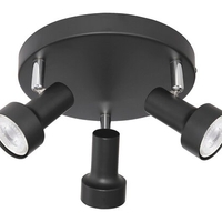 Модерен троен спот осветител – черен метал, GU10, 3x50W