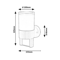 Външен LED аплик Leitha 12W с топло бяла светлина и IP44 защита