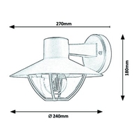Елегантен външен аплик Almada E27 – стилно фасадно осветление в кафяв цвят с IP44 защита
