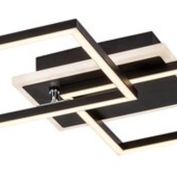 Модерен LED таванен плафон 40W – черен, 2700K–3500K, 1500–2500lm