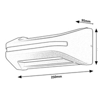 Мощен черен LED аплик Kobarid 20W – модерно фасадно осветление с естествена светлина
