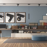 Модерно LED релсово осветление – 6W, топло бяло, черен алуминий