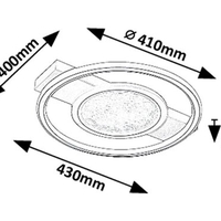 Модерен LED плафон с топло бяла светлина
