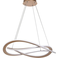 Елегантен LED висящ полилей 72W –от матирано златос регулируема височина и топла светлина 3000K с топла светлина 3000K